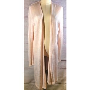 J. Jill Soft Blush Open Cardigan